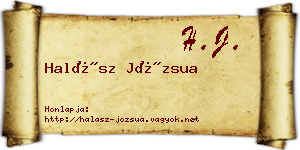 Halász Józsua névjegykártya